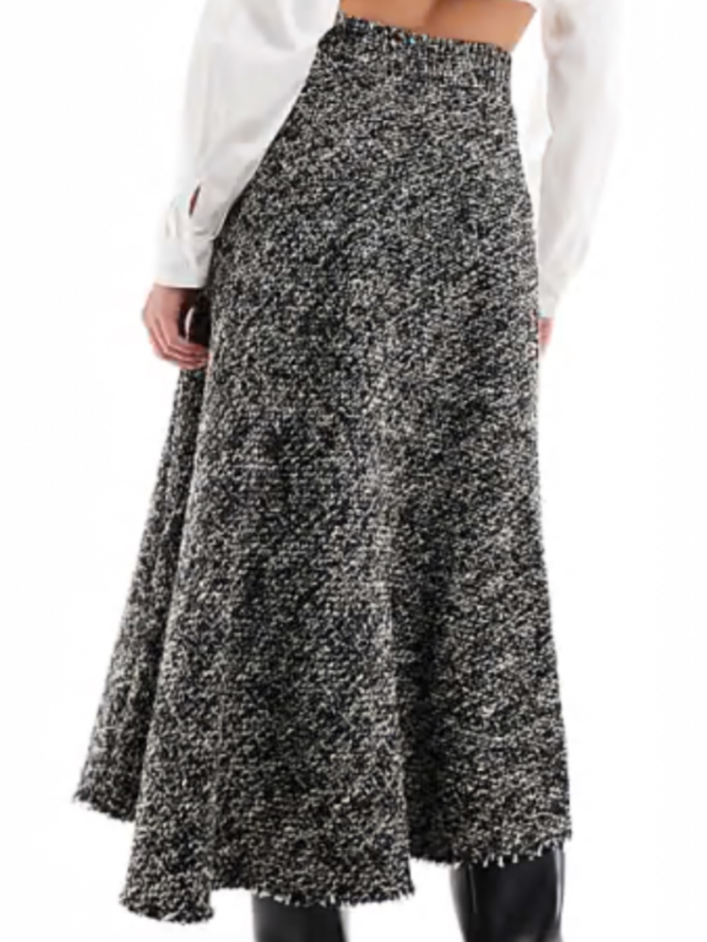 NWT Jason Wu Black & White Tweed Skirt